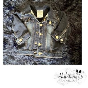 Dark denim wash stretch denim jacket sz 3-6 months